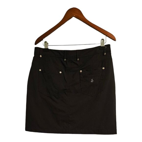 Green Lamb Golf Skort Size 10 Pockets Logo Zip Button Closure Mesh Lining - Picture 2 of 10